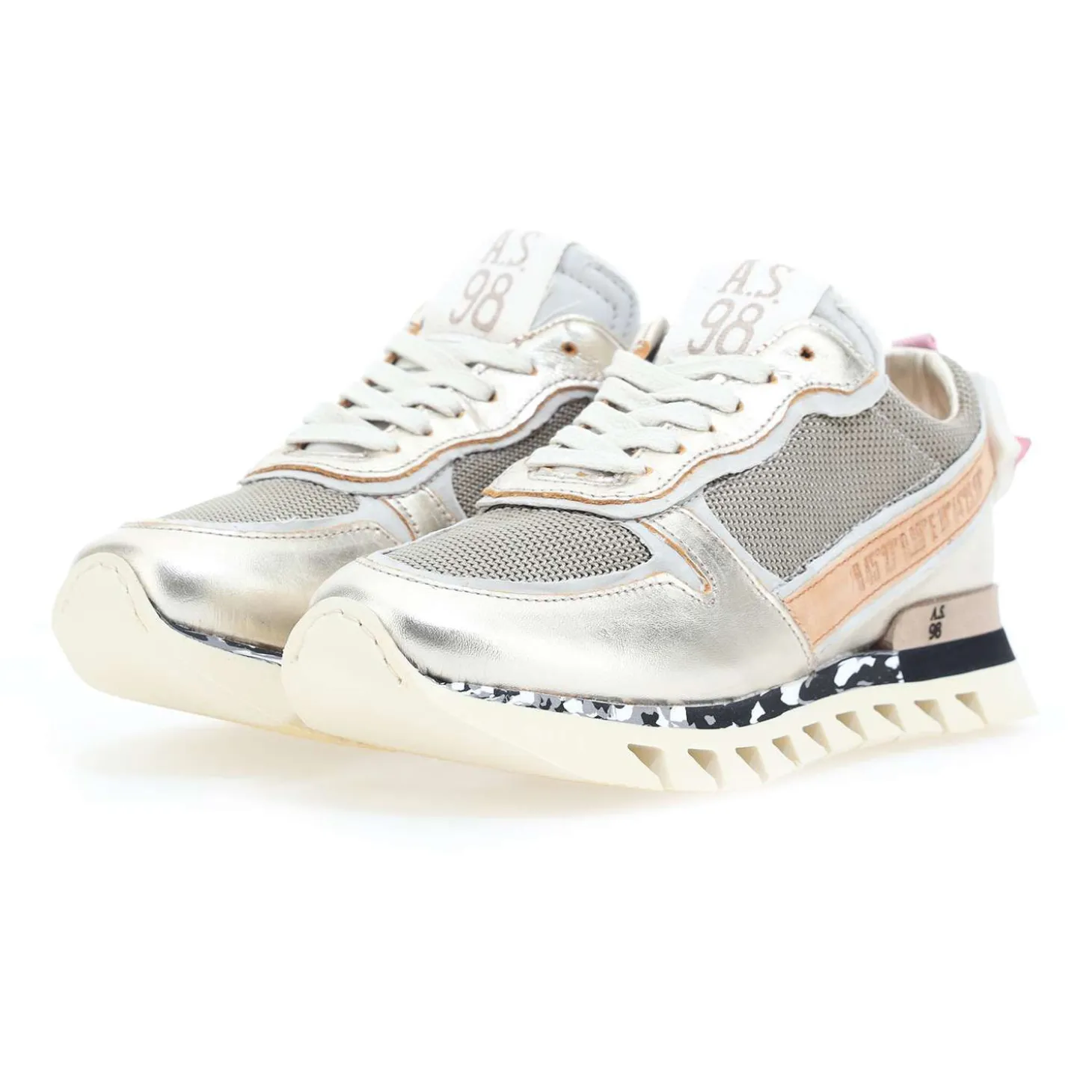 AS98 OBJETTINA E23-B08101 SNEAKERS COMBI 9 PLATINO