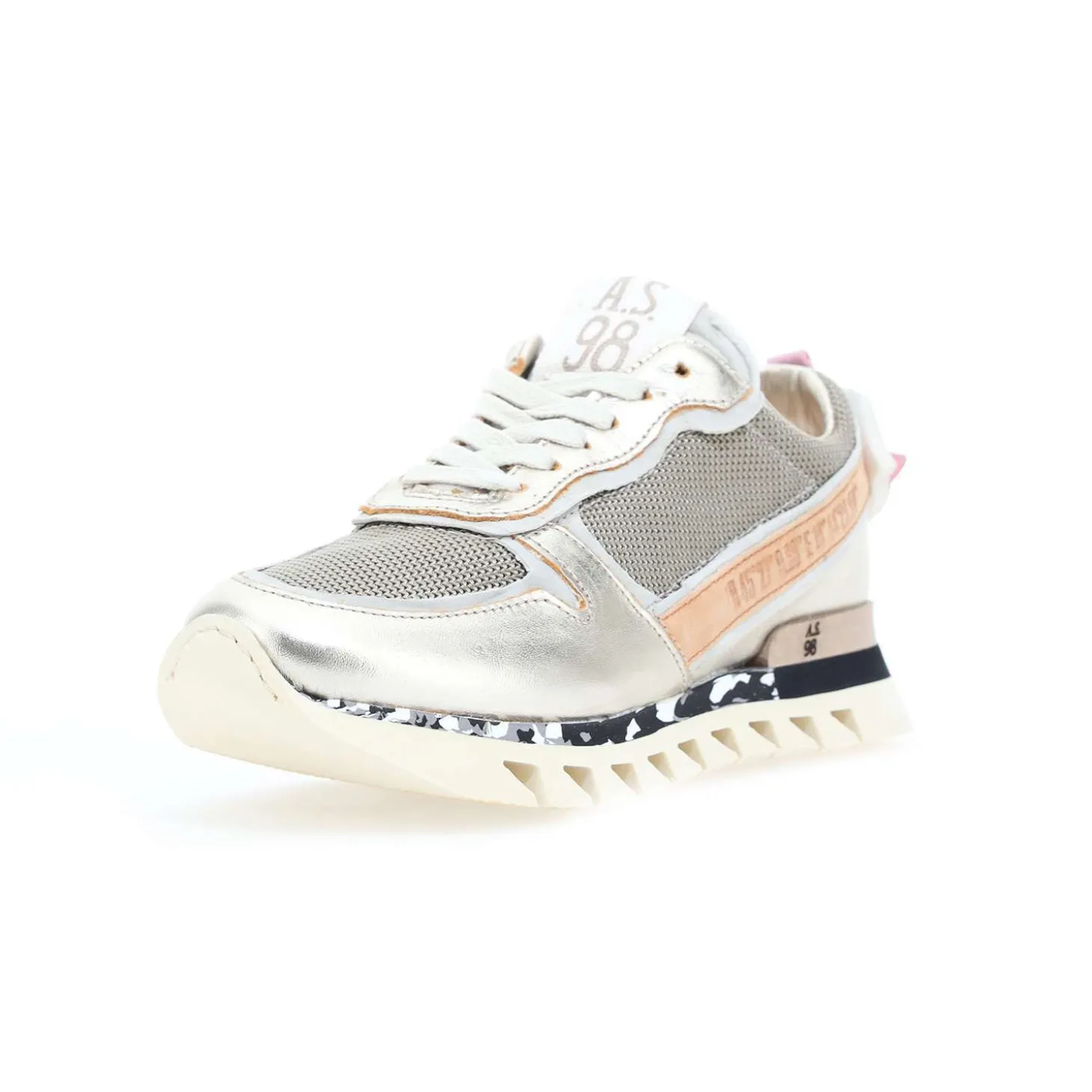 AS98 OBJETTINA E23-B08101 SNEAKERS COMBI 9 PLATINO